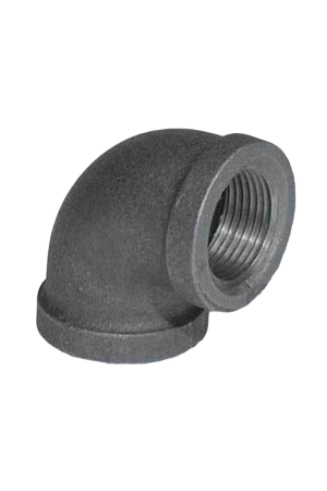 Black Malleable Elbow - 90 Degree