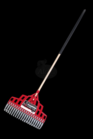 Multi-Purpose Rake, 20 Metal Tines, Wood Handle