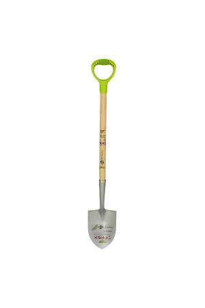 Round Point Shovel, Wood Handle, D-Grip, Botanica