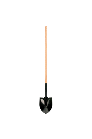 Round Point Shovel, Wood Handle, Econo