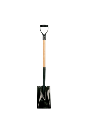 Garden Spade, Wood Handle, D-Grip, Econo