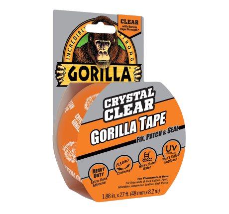 Crystal Clear Gorilla Tape, Clear